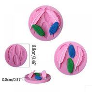 GOOTRADES 4 Cavity 3D Feather Shaped Silicone Cake Mold Candy Jelly Fondant Making Mold Tools N2