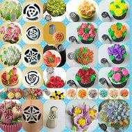 Russian Piping Tips 48pcs Set (27 XLarge nozzles 20 FREE disposable pastry bags tri coupler) 304 Stainless DELUXE... N9