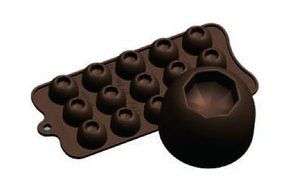 Fat Daddio's Silicone Chocolate Dimpled Bon Bon Mold, 15-Pieces Per Mold