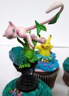 POKEMON GO 14 Piece Birthday CUPCAKE Topper Featuring Random Pokemon Figures, Poke Balls, and More N8