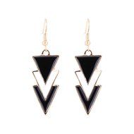 Oligex(TM) Fashion Long Earrings For Women Black Earrings Vinage Dangle Earring Drop Gold Earrings Geometric Triangle...