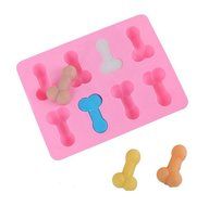 CountyLinen Penis Cake Chocolate Mold Silicone Ice Cube Soap Tray Mold for Bachelorette Party Favors, 3 Pack N2