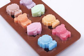 Bondream 2 Pack Silicone Chocolate Candy Mold,Ice Molds,Soap Molds,Cake Baking Mold,16-Cavity-Animal Theme Molds-Lion... N2