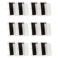 Theater Solutions 6 Pairs of New 8&quot; In Wall Surround Sound HD Home Theater Rectangular Glass Fiber Speakers 6TSS8W