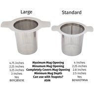 Simple Modern Tea Infuser 304 Stainless Steel Extra-Fine Brew-in-Mug Tea Strainer with Silicone Lined Lid - Best... N14
