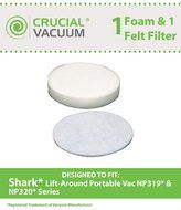 Crucial Vacuum Shark Navigator Lift-Around Portable NP319 and NP320 Foam and Felt Filters, Part # XFF318