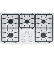 GE JGP633DETWW 36" White Gas Sealed Burner Cooktop