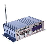Robolife USB Kentiger HY - 502S 2CH Bluetooth Hi-Fi Super Bass Output Power Amplifier with Remote Controller Blue N6