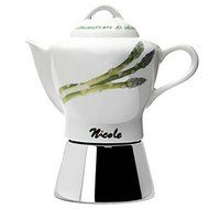 ANCAP Nicole Antique 4Cup Moka Pot Express Stovetop Espresso Coffee Maker (Asparagus) N7