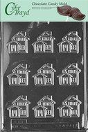 Cybrtrayd M114 Little House Chocolate Candy Mold with Exclusive Cybrtrayd Copyrighted Chocolate Molding Instructions