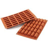 Silikomart Professional Silicone Mold: Log 0.47 Oz, 11/16" x 1-3/4" x 3/4" High, 30 Cavities
