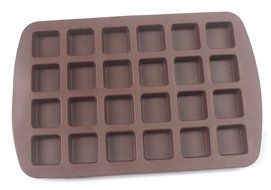 Q-life 24-cavity Silicone Brownie Squares Baking Mold Cake Chocolate Pan Candy Silicone Baking Mold Tray (1pce... N2