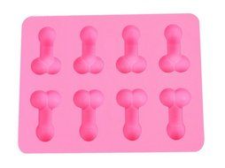 CountyLinen Penis Cake Chocolate Mold Silicone Ice Cube Soap Tray Mold for Bachelorette Party Favors, 3 Pack N3
