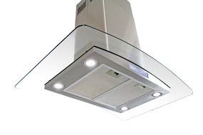 FIREBIRD 30" Stainless Steel Tempered Glass LED Display Touch Control Panel Island Mount Kitchen Vent Cooking... N3