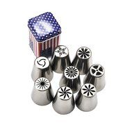 TANGCHU Russian Piping Tips 28PCS/SET Stainless Steel Large Size Icing Syringe Set Ball Nozzles DIY Coupler Nozzle... N25