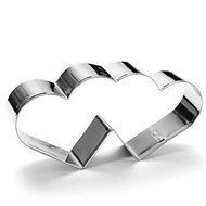 Y&amp;XL&amp;H Stainless Steel Double Heart Cookie Cutter Sweet Love Pattern Cake Chocolate Pastry N2