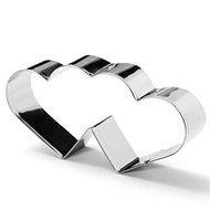 Y&amp;XL&amp;H Stainless Steel Double Heart Cookie Cutter Sweet Love Pattern Cake Chocolate Pastry N3