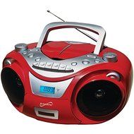 Supersonic SC-709 RED Portable MP3 &amp; CD Player with Cassette Recorder &amp; AM/FM Radio (Red)