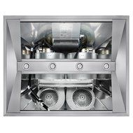 AKDY&reg; 48" Stainless Steel Dual Motor Island Mount Range Hood Touch Screen Display Baffle Filter Ductless Vent