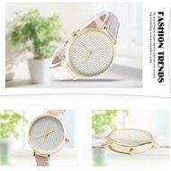 XILALU Women watch, Leather printing Analog Quartz concise Fashion Ladies table Wrist Watch (Beige) N4
