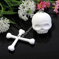 YSTD&reg; Silicone Skull Tea Infuser Loose Tea Leaf Strainer Herbal Spice Filter Diffuser N7