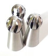 Misula 3PCS/Set New Design Ball Tips Sphere Nozzles Cream Stainless Steel Flower Torch Shape Icing Piping Nozzles... N3