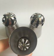 Misula 3PCS/Set New Design Ball Tips Sphere Nozzles Cream Stainless Steel Flower Torch Shape Icing Piping Nozzles... N4