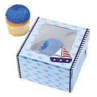 Nautical Sailor Cupcake Boxes - 12 ct