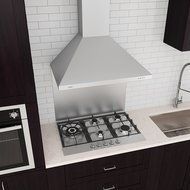 Ancona WPPW430 Wall-Mounted Classic Pyramid Style Convertible Range Hood, 30-Inch, White N8