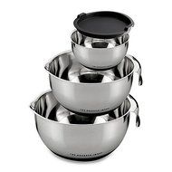 Stainless "STEEL" Mixing Bowls (Set of 3 *Non-Skid) by The Sharper Image