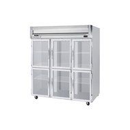 Beverage-Air HF3-5HG 3 Section Glass Half Door Reach-In Freezer 74 cu. ft.