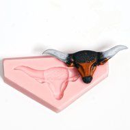 Long Horn Steer Silicone Mold Food Safe Mold Craft Jewelry Mold. Perfect size to make western jewelry. N2