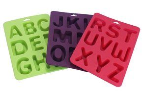 9Snail 1set(3 letter trays) Bakeware Tools Baking Pastry Mould Alphabet Shape Silicone Mold For Assorted Chocolate...