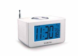 DeRoyal Talking Electric Atomic Clock with AM/FM Radio