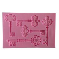 Wocuz W0715 Silicone 5 Key Shapes Fondant Mold Candy Making Mould for Cake Embossing Decoration N2