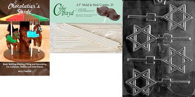 Cybrtrayd R037 Star of David Chocolate Candy Mold with Exclusive Cybrtrayd Copyrighted Chocolate Molding Instructions... N2