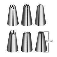 Korean Bobbi Skirt Icing Tips Set, Newcomdigi Stainless Steel Cake Decorating Supplies with One Coupler and One... N2