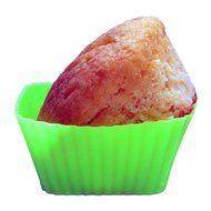 12 Green Silicone Baking Cups For Baking Cupcakes, Muffins, Mini Cakes Set by Dalysfort Stores Easy To Clean