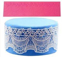 Lesirit Silicone Fondant Cake Decorating Mold Lace Chocolate Lace Mold Mat (B) N2