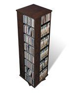 Oak &amp; Black Large 4-Sided Spinning Tower N2