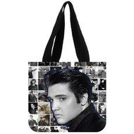 ARTSWOW Elvis Custom Eco Reusable Canvas Tote Bag Shopping Bags (2 Sides) N6