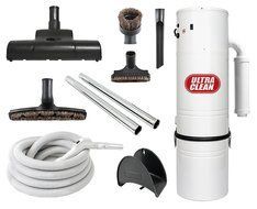 Central Vacuum Ultra Clean Unit 7,500 sq. ft. with Turbo Power Nozzle and 30 foot ON/OFF Control Switch Hose &amp;... N5