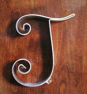 Hortense B. Hewitt Wedding Accessories Metal Scroll Cake Top, Letter M, 5-Inch Tall N19