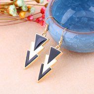 Oligex(TM) Fashion Long Earrings For Women Black Earrings Vinage Dangle Earring Drop Gold Earrings Geometric Triangle... N2