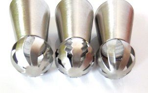 Misula 3PCS/Set New Design Ball Tips Sphere Nozzles Cream Stainless Steel Flower Torch Shape Icing Piping Nozzles... N6