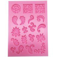 Funshowcase Sugarcraft Foliage Ferns Patterns Silicone Mold for Cake Cupcake Decorating, Crafting, Polymer Clay...