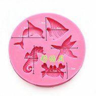 Anyana Dolphin Crab Silicone Fondant Mold Cake Decorating Pastry Gum Pastry Tool Kitchen Tool Sugar Paste Baking... N2