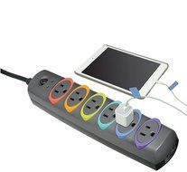 SmartSockets Premium Surge Protection Power Strip, 6-Outlet, 8' Cord, 1260 Joules N4