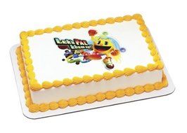 Pac-man Let&#039;s Pac Them Up! Edible Cake Image Topper