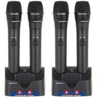 VOCOPRO UHR-4 4 UHF Handheld Rechargeable Microphones with Charging Stations
